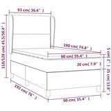  Krevet s oprugama i madracem krem 90 x 190 cm od tkanine | shoptok.hr