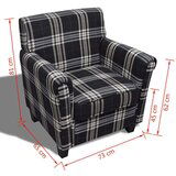 SOFA fotelja od tkanine s jastukom crna | shoptok.hr
