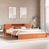  Polica za knjige Krevetski okvir Vosak smeđa 200 x 200 cm | shoptok.hr