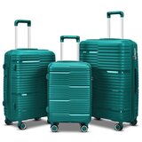 Shumee Komplet potovalnih kovčkov 3 kosi Barut Coral-blue ABS 4 360° kolesa, (21214343) Cene