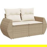 vidaXL 9-dijelni set vrtnih sofa s jastucima bež od poliratana | shoptok.hr