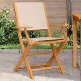 Maison Chic Vrtni stoli - Stol za vrt 2 kosa bež trden akacijev les in blago JS1175, (21877610) | Shoptok.si