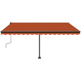 Tenda na ručno uvlačenje LED 450 x 300 cm narančasto-smeđa | shoptok.hr