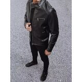 DStreet Kurtka męska skórzana czarna | Shoptok.si