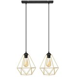  Luster na sajli KARO 2xE27/15W/230V zlatna/crna | Eponuda.com