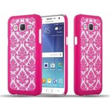 Cadorabo Case, združljiv s Samsungom v Pink - Hard Case Zaščitni pokrov v Flower Paisley Henna Design proti praskam in udarcem, (20565319) Cene