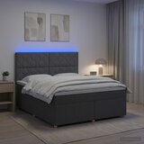  Boxspring krevet s madracem Tamnosiva 160 x 200 cm Tkanina Slike