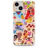 Maska ultra tanki print clear za iphone 14