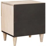 vidaXL Noćni ormarić s ladicama Bež 40 x 33 x 46 cm masivno drvo manga | shoptok.hr