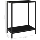  Konzolna mizica črna 60x35x75 cm kaljeno steklo, (20818259) | Shoptok.si