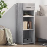  The Living Store Komoda siva sonoma 30x42,5x93 cm inženirski les - Komoda, (21496487) Cene