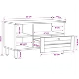  Ormari za skladištenje s ladicama Smeđa 80 x 33,5 x 46 cm | shoptok.hr