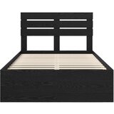  Okvir za krevet Crna 135 x 190 cm Čvrsto borovo drvo | shoptok.hr