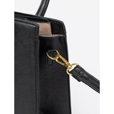 Shelvt Black handbag with a decorative buckle in gold | shoptok.hr