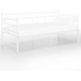 Maison Chic Izvlečni Posteljni okvir - Enojna postelja - Postelja za odrasle bel iz kovine 90x200 cm-J06, (21768585) | Shoptok.si