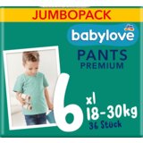 babylove jumbopack premium pelene gaćice xl, veličina 6 (18-30kg) 36 kom cene