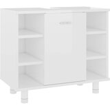 Maison Chic Kopalniška omarica - Kopalniški kabinet visok sijaj bela 60x32x53,5 cm iverna pl., (21794790) Cene
