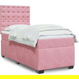 Box spring krevet s madracem ružičasti 80 x 200 cm baršunasti | shoptok.hr