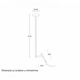 aria 36 podna lampa 12W 3000K crvena