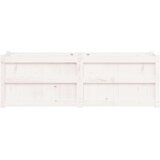 vidaXL Vrtno cvetlično korito belo 150x50x50 cm trdna borovina | Shoptok.si