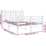  Kreveta s uzglavljem 120 x 200 cm od masivnog drva | shoptok.hr