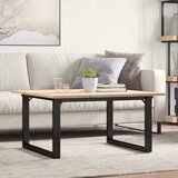 Furnova Klubska mizica O okvir 80x80x45 cm trdna borovina lito železo, (22056265) | Shoptok.si