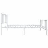Metalni okvir kreveta uzglavlje i podnožje bijeli 107x203 cm | shoptok.hr