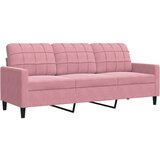 vidaXL 3-dijelni set sofa s jastucima ružičasti baršunasti | shoptok.hr