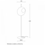 aria 34 podna lampa 12W 3000K crna