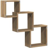  Kockaste zidne police boja hrasta 68x15x68 cm konstruirano drvo | shoptok.hr