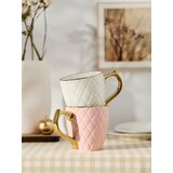 Sinsay Keramička šalica s reljefnim uzorkom i zlatnim detaljima | shoptok.hr