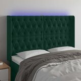  LED uzglavlje tamnozeleno 163x16x118/128 cm baršunasto | Eponuda.ba