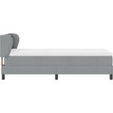 Box Spring Krevet s Madracem Svjetlosiva 90x190 cm Tkanina | shoptok.hr