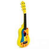 ECO TOYS drvena gitara za decu sa metalnim žicama cube yellow | ePonuda.com