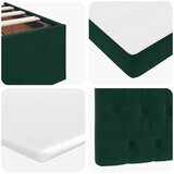  Krevet s madracem tamnozeleni 200x200 cm baršun - Tamnozelena 200 x 200 cm Dizajn s gumbima | shoptok.hr