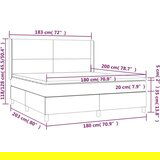  Krevet box spring s madracem cappuccino 180x200 cm umjetna koža | shoptok.hr