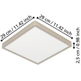 Eglo 901322 - led stropno svetlo fueva LED/13W/230V 2700/4000/6500K 29x29 cm hrom | Eponuda.com