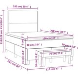 Box spring krevet s madracem tamnoplavi 120 x 200 cm baršunasti | shoptok.hr