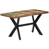  Blagovaonski stol od masivnog obnovljenog drva 140 x 70 x 75 cm | shoptok.hr