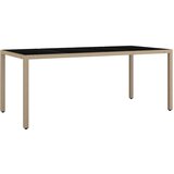 vidaXL 7-dijelni vrtni bistro set od poliratana s jastucima bež | shoptok.hr