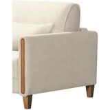 Niels Andersson ZOFA S POSTELJNO FUNKCIJO, krem barve, barve bukve les, tekstil | Shoptok.si