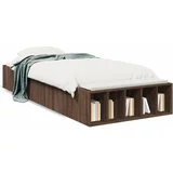  Okvir za krevet smeđi hrast 90 x 200 cm od konstruiranog drva