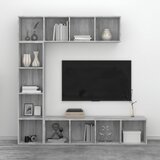  3-dijelni set ormarića za knjige/TV sivog sonome 180x30x180 cm | Eponuda.com