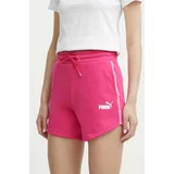 Puma Kratke hlače ženske, roza barva, 677924