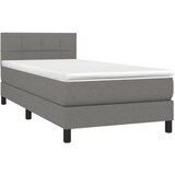  Krevet s oprugama i madracem tamnosivi 90x200 cm od tkanine | shoptok.hr