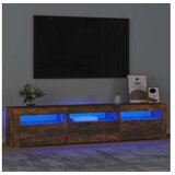  TV ormarić s LED svjetlima boja dimljenog hrasta 180x35x40 cm | shoptok.hr