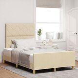 vidaXL Postelja Krem 120x200 cm Tkanina, (22052883) | Shoptok.si