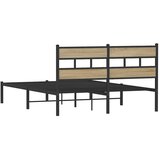  Metalni okvir kreveta bez madraca boja hrasta sonome 140x190 cm | shoptok.hr