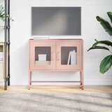 vidaXL TV omarica roza 68x39x60,5 cm Hladno valjano jeklo | Shoptok.si