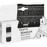  Markeri za tekstil Black and White 4 kom - KREUL (Flomasteri za tekstil) | shoptok.hr